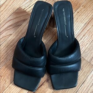 INTENTIONALLY BLANK Black Heeled Sandals